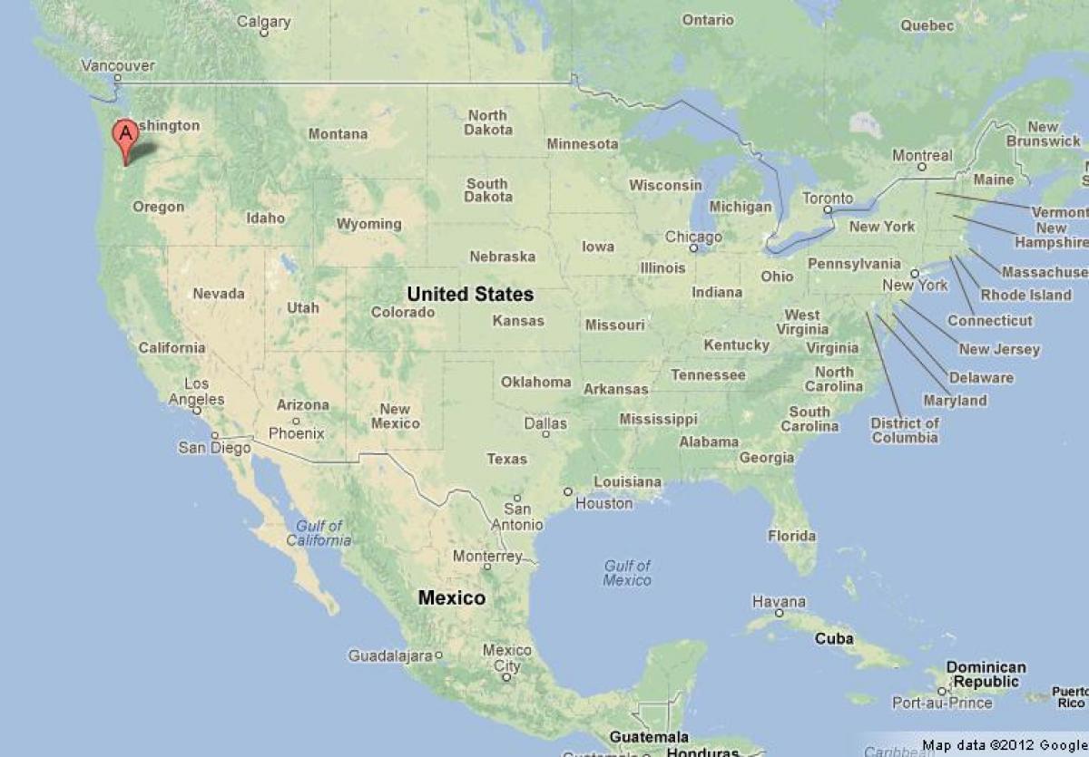 Портланд на картата на САЩ