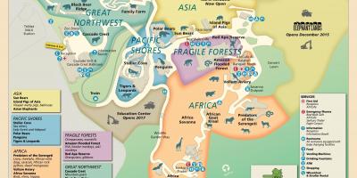 Карта на зоологическата градина в Портланд