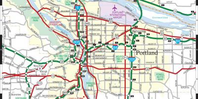 Портланд, Орегон карта на метрото
